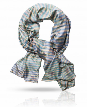 Палантин Женский SN-LAVEND.STRIPE/BLUE